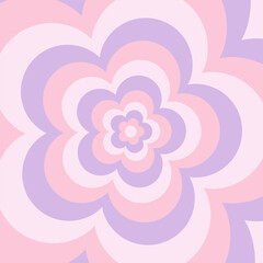 retro vector background with flower tunnel for social media posts, banner, card design, etc.