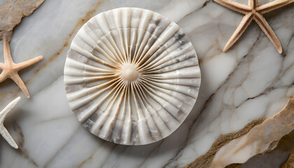 Sand Dollar Marble Harmony background marble. Generative AI.