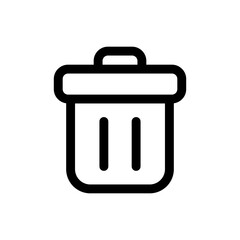 Delete icon in trendy outline style isolated on white background. Delete silhouette symbol for your website design, logo, app, UI. Vector illustration, EPS10.