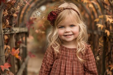 Little Girl With Flower in Hair