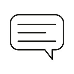 Chat bubble icon. Conversation symbol. Messaging interface. Communication line art. Vector illustration. EPS 10.