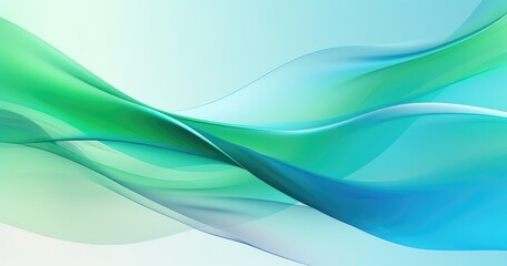 tranquil blue green curves abstract background