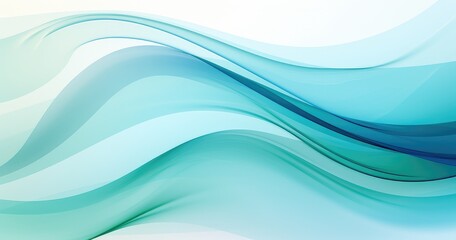 tranquil blue green curves abstract background