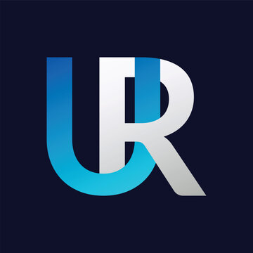 UR Letter logo design vector template.