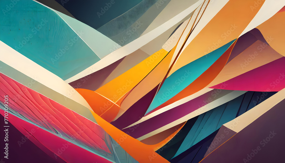 Sticker modern trendy abstract design background. generative ai.