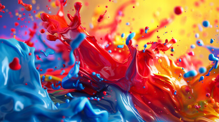 Beautiful splash of different colors. Abstract color splash - obrazy, fototapety, plakaty
