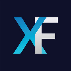 Obraz premium XF Letter logo design vector template.