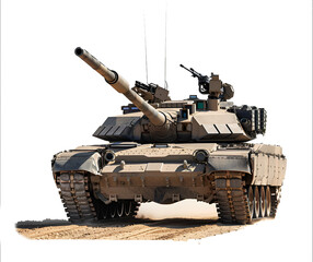 M1 Abrams tank, png isolated on a transparent background