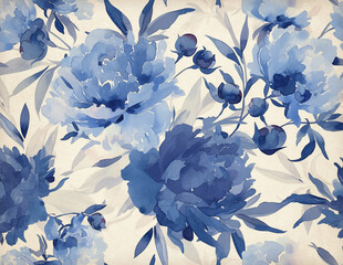 Blue Floral paper texture background