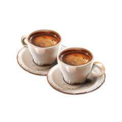 Yummy Coffee Bistros isolated on white background
