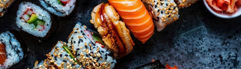 Fusion sushi that captivates the palate blending traditional sushi elements with bold
