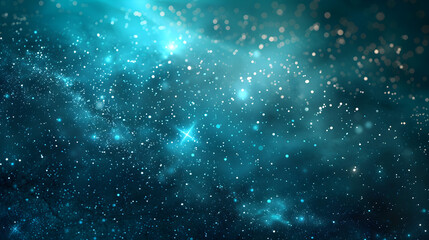 Starry Night Sky in Shades of Blue Wallpaper Background