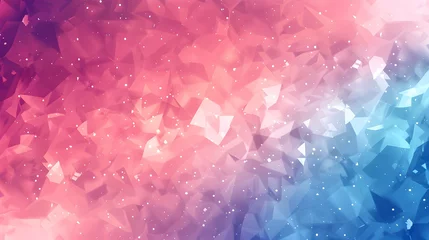 Fotobehang Polygons in Pink and Blue Wallpaper Background © Fever Dreams