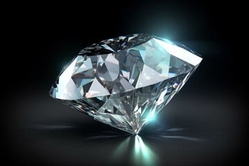 Sparkling diamond crystal generative AI