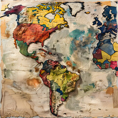 earth globe navigating a fragmented landscape