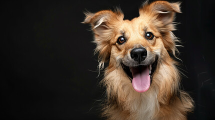 Happy and funny golden retriever dog portrait, dog lover, dog breed - obrazy, fototapety, plakaty