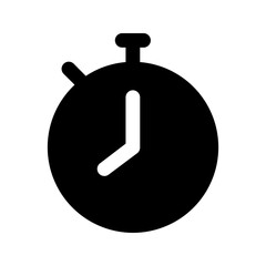 stopwatch glyph icon - obrazy, fototapety, plakaty
