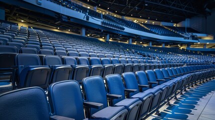 Naklejka premium The seats are strategically positioned to ensure clear sightlines for all spectators.