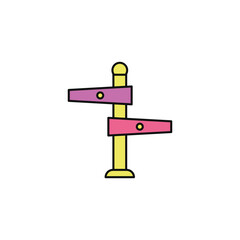 road direction vector type icon