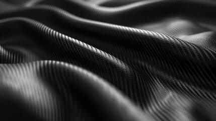 A close-up of a black and white wavy fabric