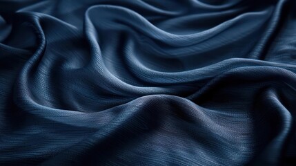 a close-up of a blue fabric, creating a dynamic and abstract pattern