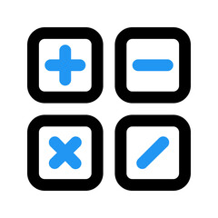 calculator line color icon