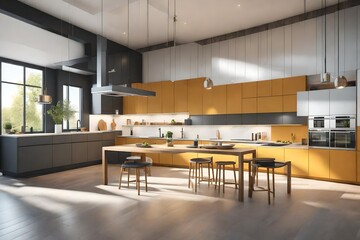 modern kitchen interior