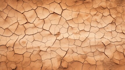 Minimalist shot of a dry cracked earth representing drought and environmental issues, Save Earth - obrazy, fototapety, plakaty