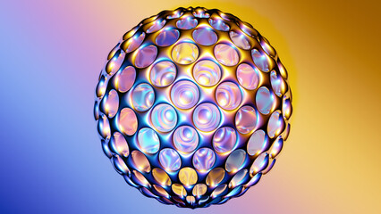 abstract 3d sphere with background