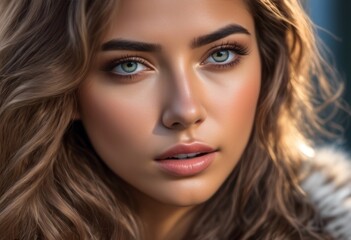 A Portrait Of Breathtakingly Gorgeous, Exotic, Beautiful Woman.
