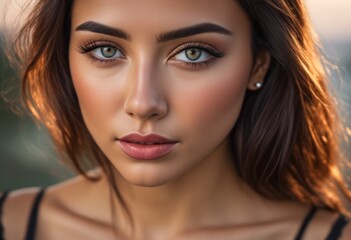 Obraz premium A Portrait Of Breathtakingly Gorgeous, Exotic, Beautiful Woman. 