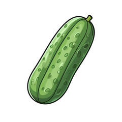 Cucumber isolated, transparent background white background no background