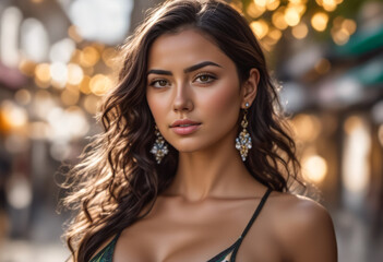 A Portrait Of Breathtakingly Gorgeous, Exotic, Beautiful Woman.
