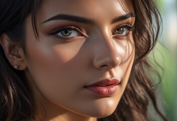 Fototapeta premium A Portrait Of Breathtakingly Gorgeous, Exotic, Beautiful Woman. 