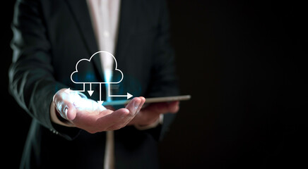 Digital transformation Hand touching the Metaverse Universe, A Conceptual Shift in Digital Transformation for Next-Generation Technology.