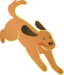 Cute Orange Dog With Its Tongue Out