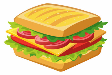 sandwich silhouette vector illustration