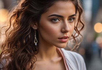 A Portrait Of Breathtakingly Gorgeous, Exotic, Beautiful Woman.
