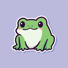 Cute Cartoon Frog Vector Illustration Design