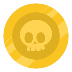 Fototapeta premium Pirates coin illustration