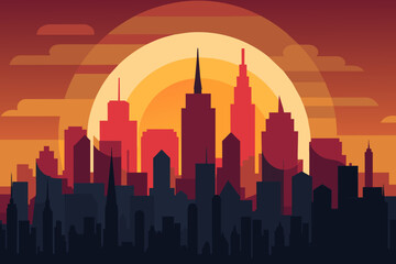illustration of a city skyline