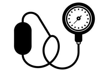 sphygmomanometer silhouette vector illustration