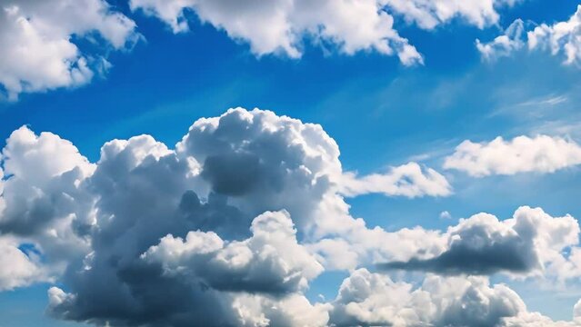 white clouds in a beautiful clear blue sky