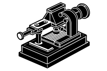 microtome silhouette vector illustration