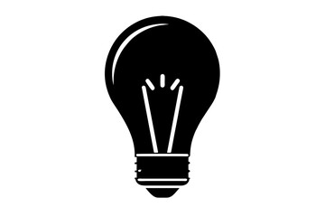 light bulb silhouette vector illustration