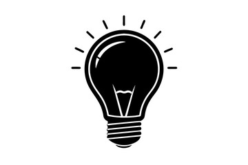 light bulb silhouette vector illustration