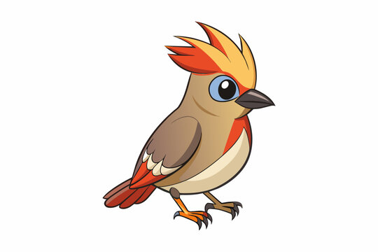 recommend clip art: waxwing bird silhouette vector illustration