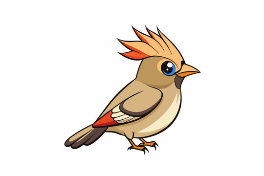 recommend clip art: waxwing bird silhouette vector illustration