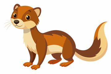 weasel silhouette vector illustration