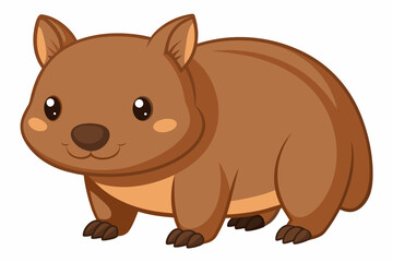 Obraz na płótnie Canvas wombat silhouette vector illustration